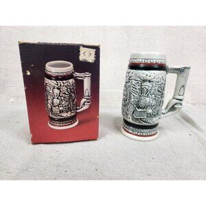 1985 Vintage Handcrafted AVON  "Age Of The Iron Horse Miniature Stein" In Box
